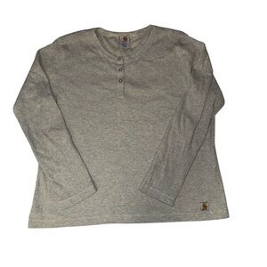 Women’s Grey Carhartt Ribbed long sleeve 1/4‎ snap button size XXL